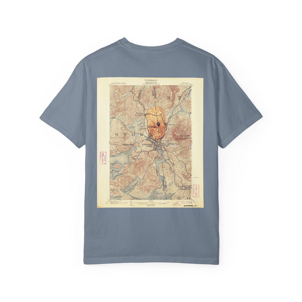 Vintage Topographic Map T-Shirt — Retro City Map Graphic Tee