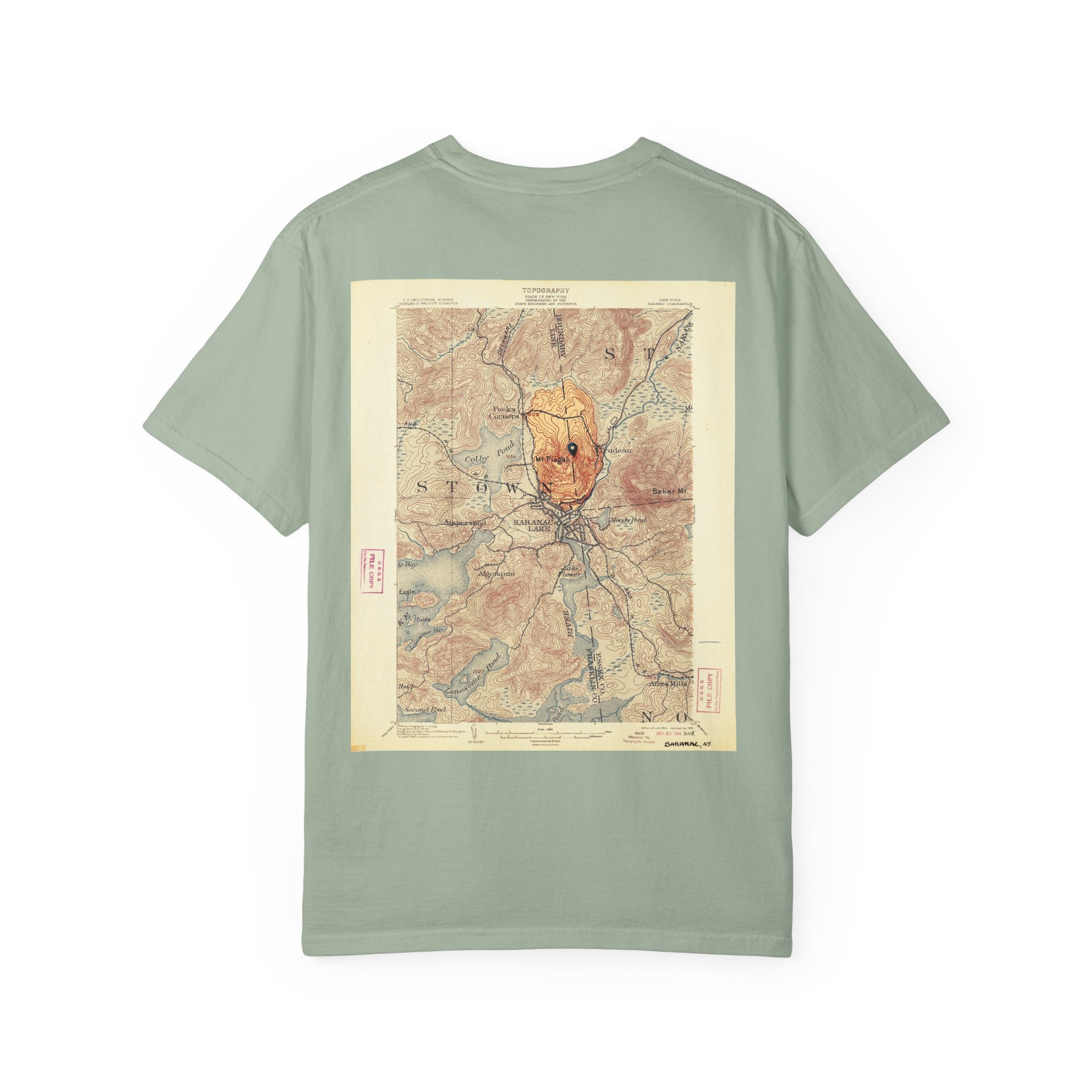 Vintage Topographic Map T-Shirt — Retro City Map Graphic Tee